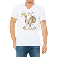 Fa La La Ano Nuevo  Graciosa Llama  T Shirt Apparel Gift V-neck Tee | Artistshot