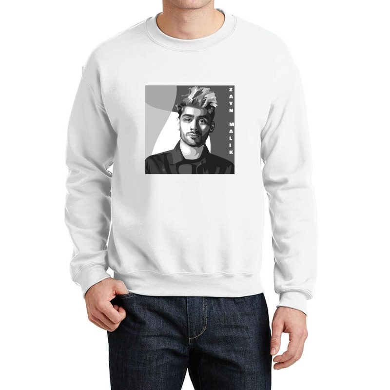 Zayn Malik Bw  One Direction Crewneck Sweatshirt by theweirdgotchiclub | Artistshot