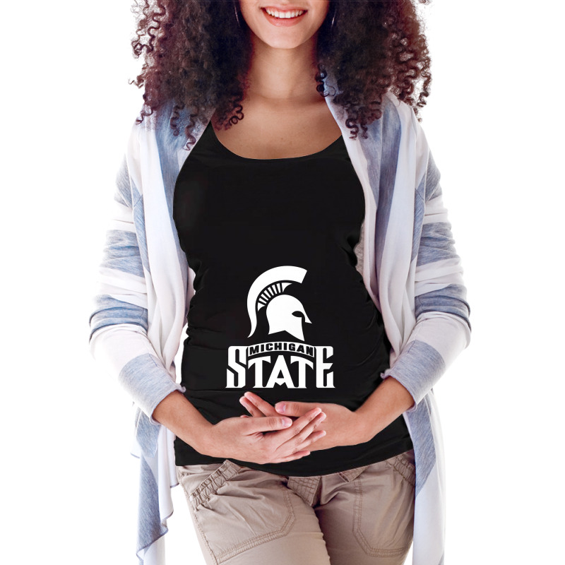 Michigan State Maternity Scoop Neck T-shirt by redbeanarts | Artistshot