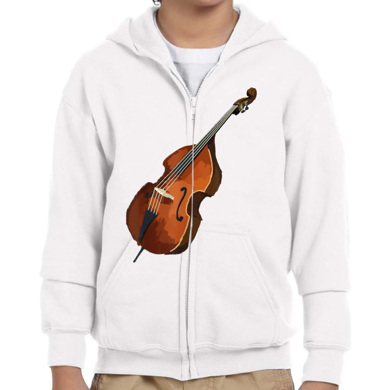 Contrabass Double Bass Music T Shirt Tee Tees T Shirt Tshirt Youth Zipper Hoodie by cm-arts | Artistshot