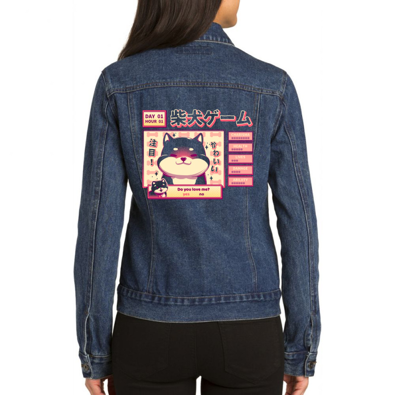 Shiba Novel Pullover Sweatshirt Ladies Denim Jacket by PamelaAnnHarris | Artistshot