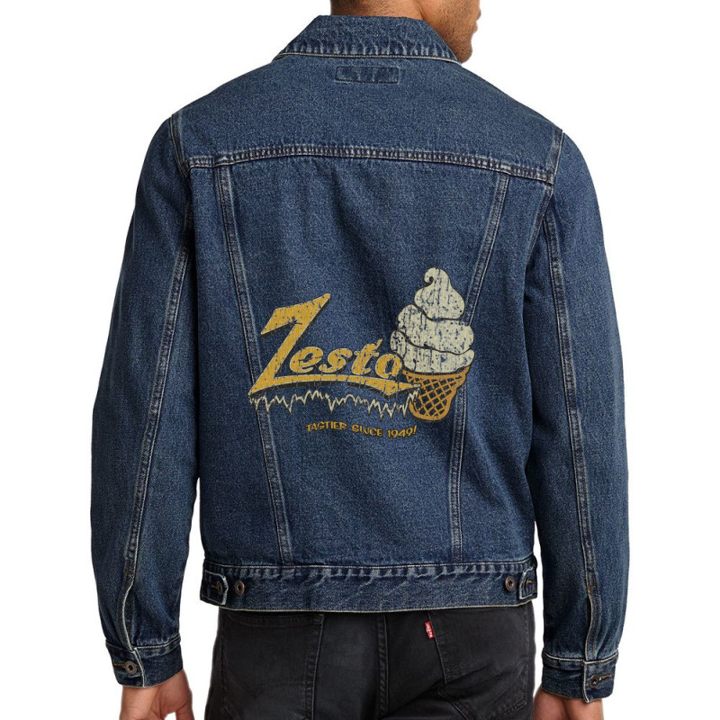 Zesto Drive In Drive In Men Denim Jacket by theweirdgotchiclub | Artistshot