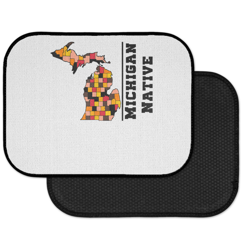 Love Raised Born State Michigan Native T Shirt Rear Car Mat | Artistshot