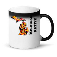 Love Raised Born State Michigan Native T Shirt Magic Mug | Artistshot