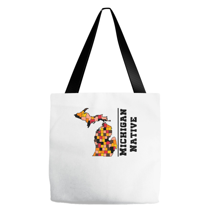 Love Raised Born State Michigan Native T Shirt Tote Bags | Artistshot