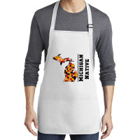 Love Raised Born State Michigan Native T Shirt Medium-length Apron | Artistshot