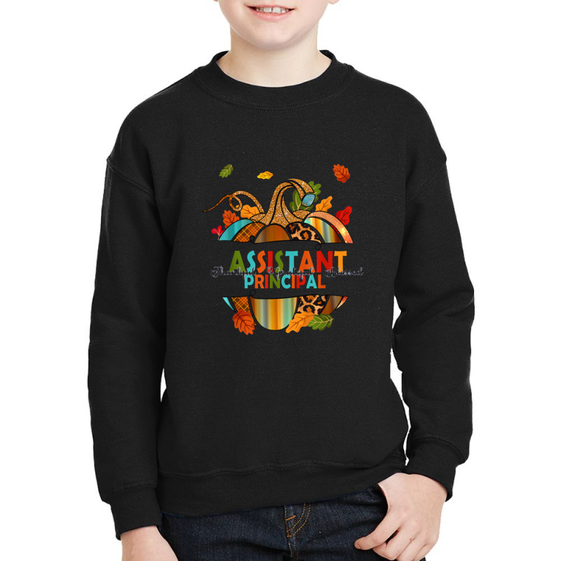 Leopard Pumpkin Fall Thanksgiving Assistant Principal Youth Sweatshirt by metamuffinsart | Artistshot