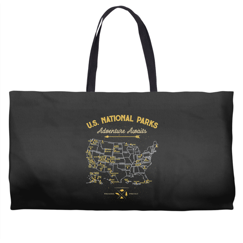 National Parks T Map Camping Twomen Men Hiking Weekender Totes | Artistshot