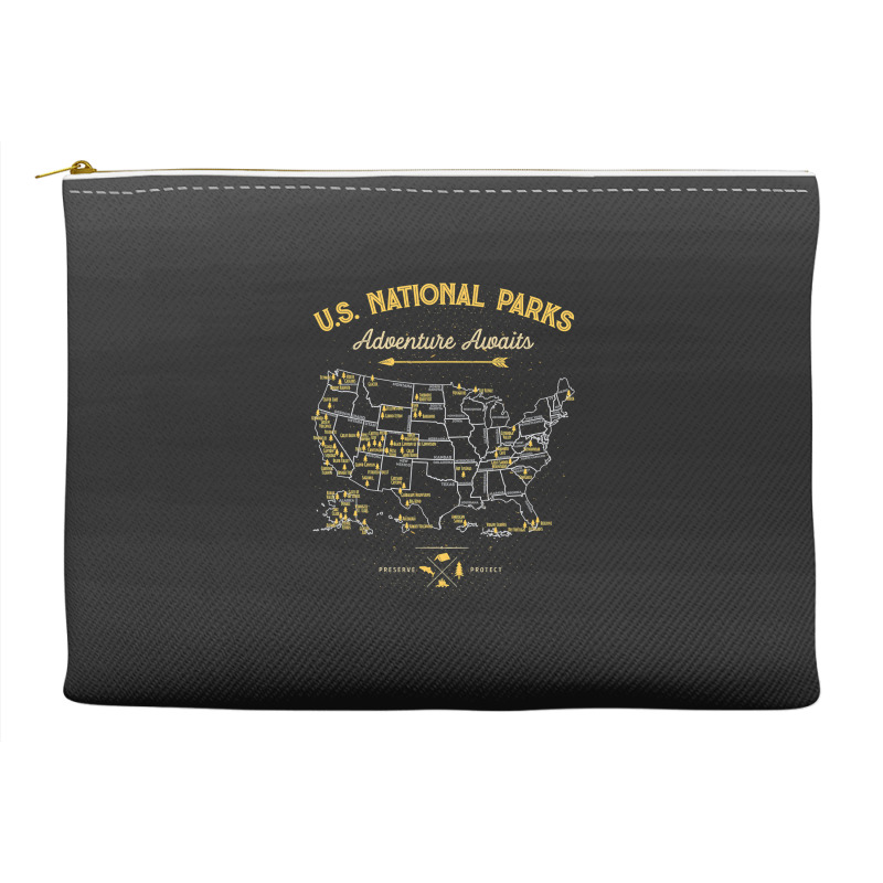 National Parks T Map Camping Twomen Men Hiking Accessory Pouches | Artistshot