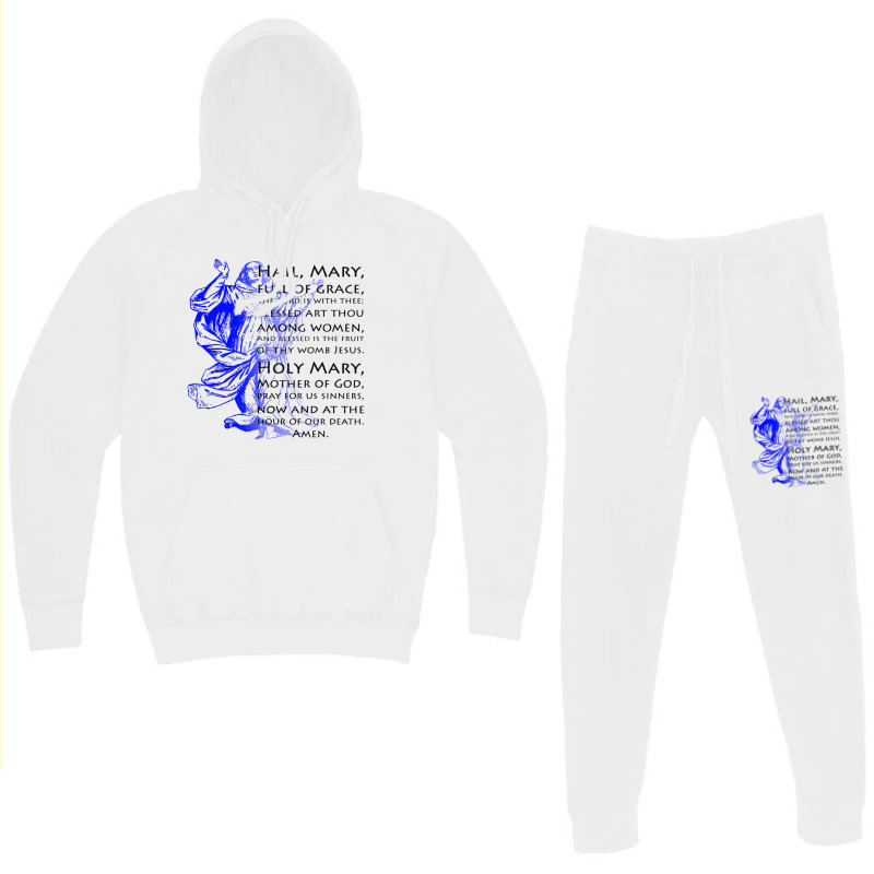 Hail Mary   Catholicism Hoodie & Jogger Set | Artistshot