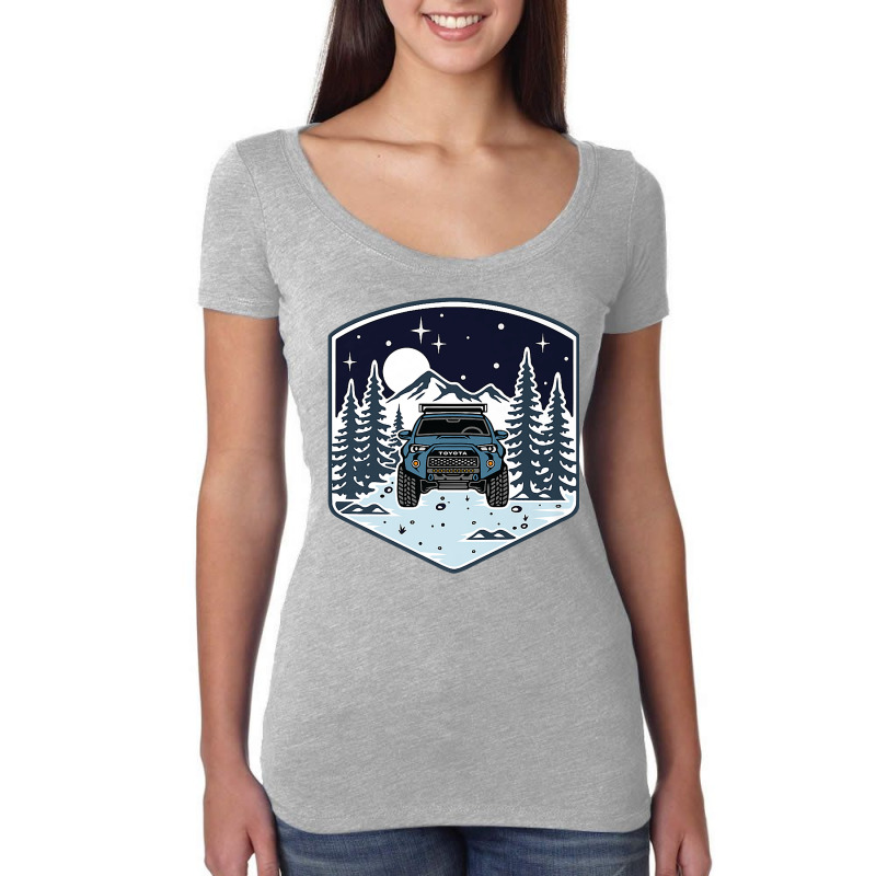 Trail 4runner Overland Night Vibes   Cav Blue Premium T Shirt Women's Triblend Scoop T-shirt by cm-arts | Artistshot