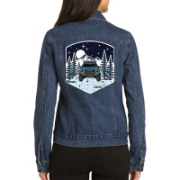 Trail 4runner Overland Night Vibes   Cav Blue Premium T Shirt Ladies Denim Jacket | Artistshot