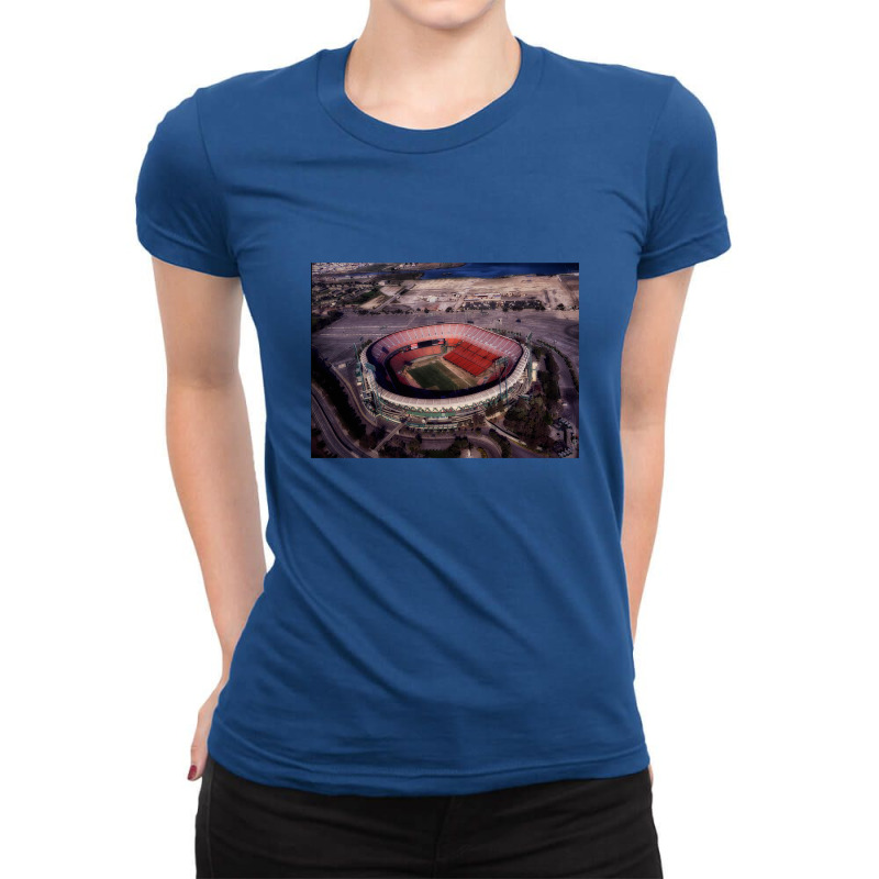 Candlestick Park Ladies Fitted T-Shirt by agodraws | Artistshot