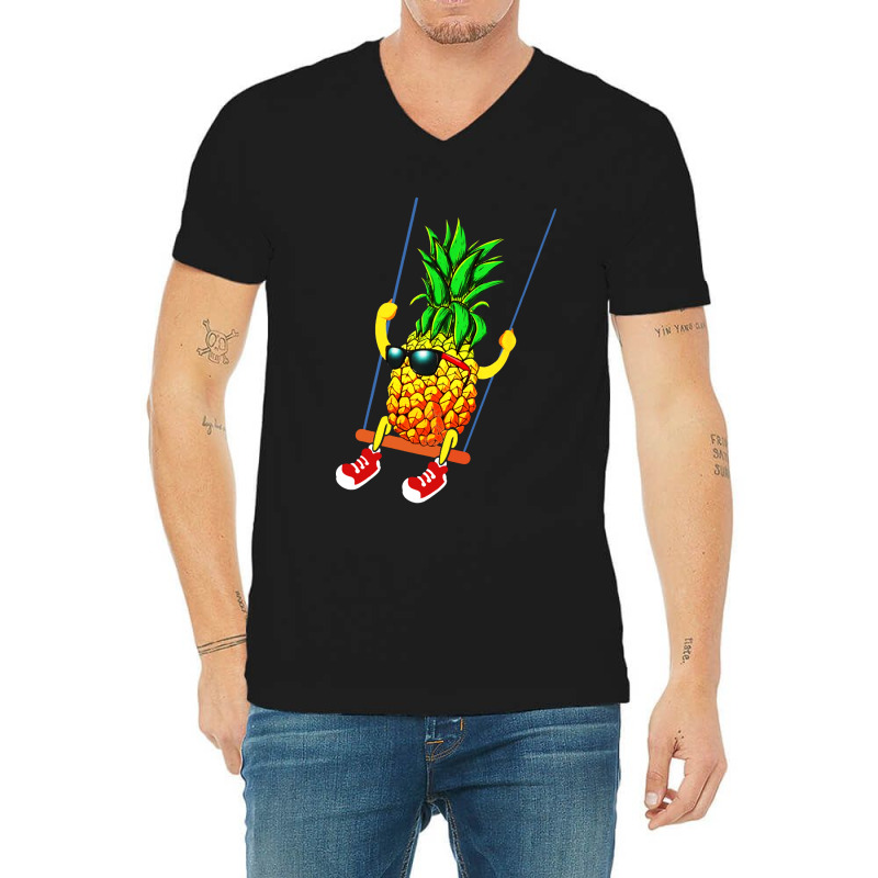 Pineapple V-Neck Tee by Korexapi | Artistshot