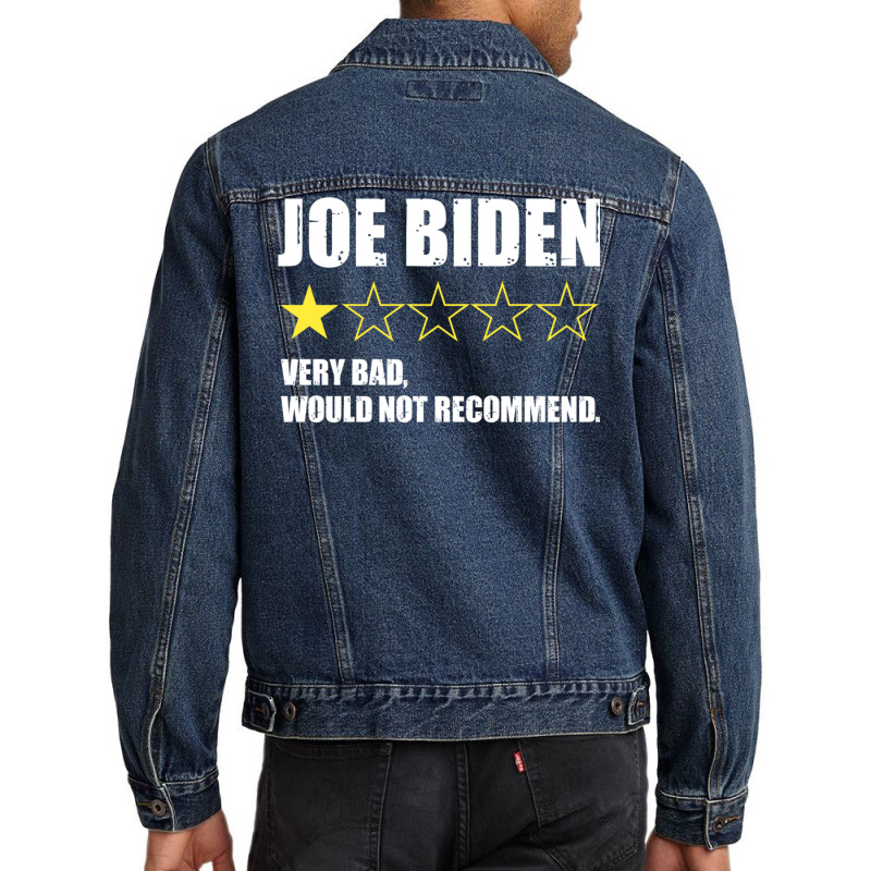 Joe Biden One Star Review Very Bad Would Not Recommend Long Sleeve T S Men Denim Jacket | Artistshot