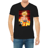 Goku Ssj Figure Class V-neck Tee | Artistshot