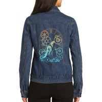 Time Zipped Hoodie Ladies Denim Jacket | Artistshot