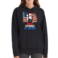 Patriotic Bowling 4th Of July Red Strike & Blue Usa Flag Vintage Hoodie | Artistshot