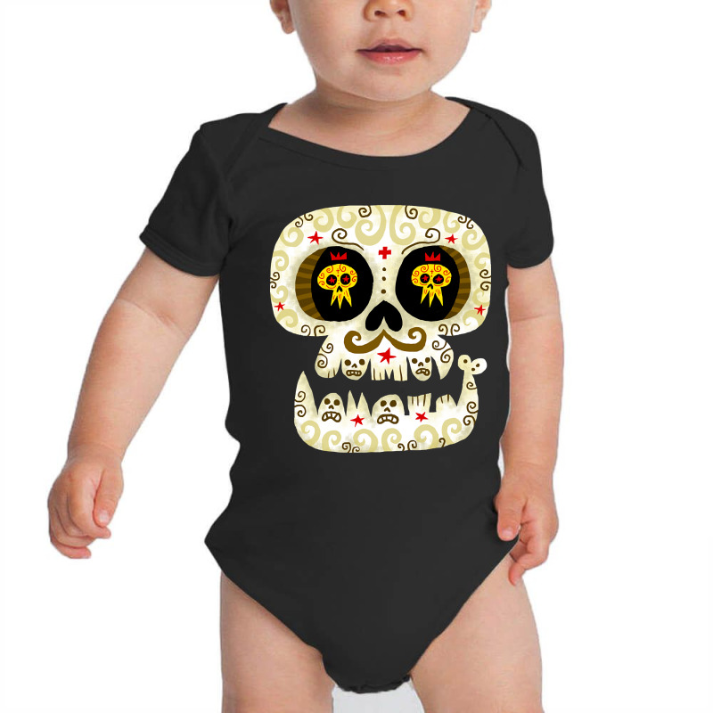 Calavera Blanca! Baby Bodysuit by poppyallen | Artistshot