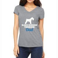 Black Russian Terrier Dad, Black Russian Terrier Women's V-neck T-shirt | Artistshot