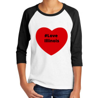 Love Illinois, Hashtag Heart, Love Illinois 2 Youth 3/4 Sleeve | Artistshot