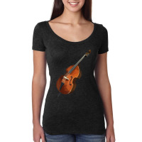 Contrabass Double Bass Music T Shirt Tee Tees T Shirt Tshirt Women's Triblend Scoop T-shirt | Artistshot