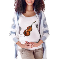 Contrabass Double Bass Music T Shirt Tee Tees T Shirt Tshirt Maternity Scoop Neck T-shirt | Artistshot