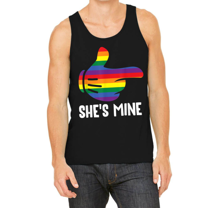 She's Mine Lesbian Couple Rainbow Lgbt Pride Matching Tank Top by RayDesign | Artistshot