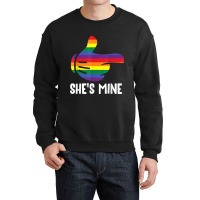 She's Mine Lesbian Couple Rainbow Lgbt Pride Matching Crewneck Sweatshirt | Artistshot