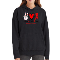 Peace Love Cure Hemophilia Awareness T Shirt Vintage Hoodie | Artistshot