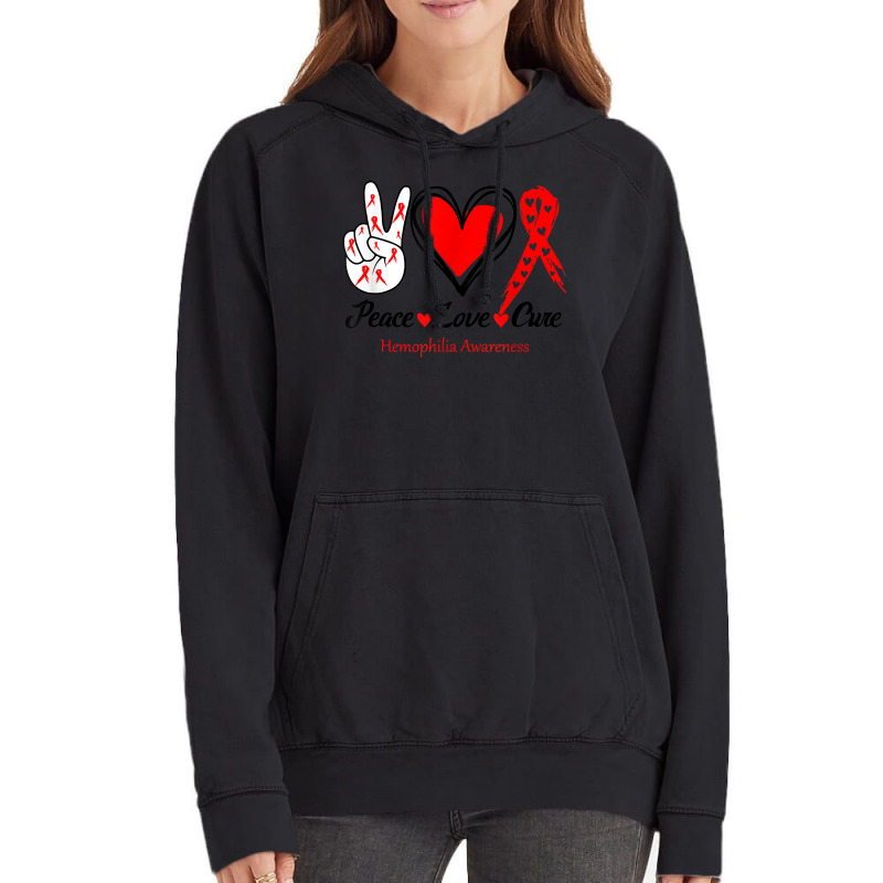 Peace Love Cure Hemophilia Awareness T Shirt Vintage Hoodie by cm-arts | Artistshot