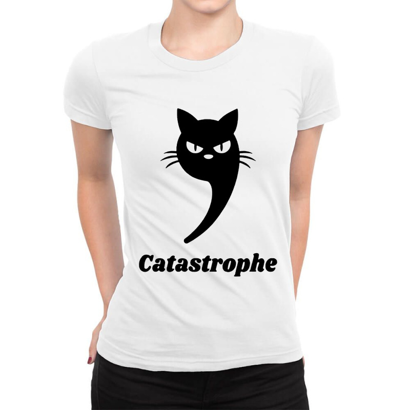 Funny Grammar Cat Ladies Fitted T-Shirt by Sripit | Artistshot