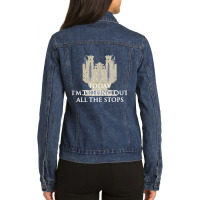 Today I'm Pulling Out All The Stops   Church Organist Ladies Denim Jacket | Artistshot