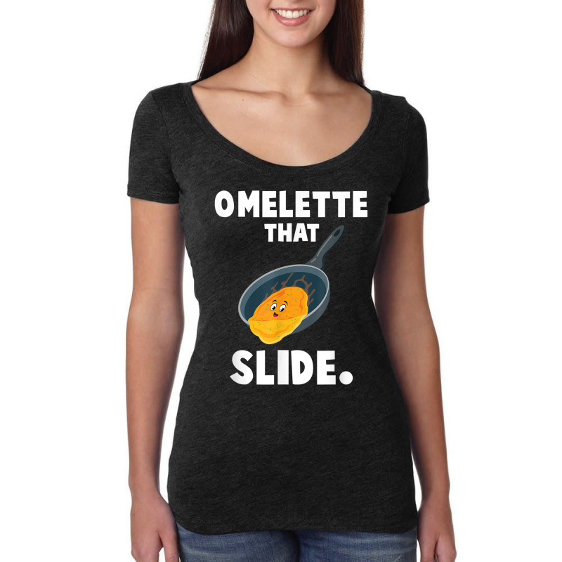 Omelette That Slide Punny Love Egg Breakfast Pun Gifts Women's Triblend Scoop T-shirt by cm-arts | Artistshot