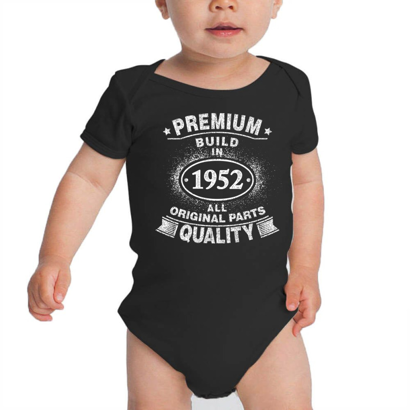 64 Years Old Build In 1952 Birthday Distressed Gift T Shirt Baby Bodysuit | Artistshot