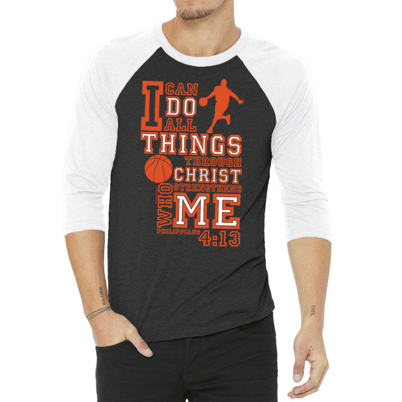 Slingshot  I Can Do All Things Basketball Sweatshirt 3/4 Sleeve Shirt | Artistshot