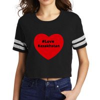 Love Kazakhstan, Hashtag Heart, Love 2 Scorecard Crop Tee | Artistshot