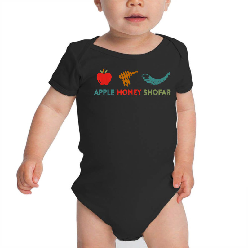 Apple Honey Shofar Rosh Hashanah Sweet Jewish New Year T Shirt Baby Bodysuit | Artistshot