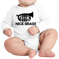 Nice Brass Trumpet Long Sleeve Baby Bodysuit | Artistshot