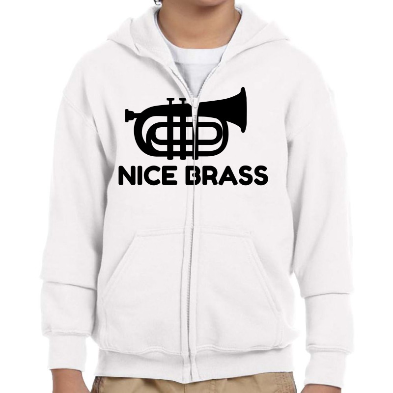 Nice Brass Trumpet Youth Zipper Hoodie by Perfect Designers | Artistshot