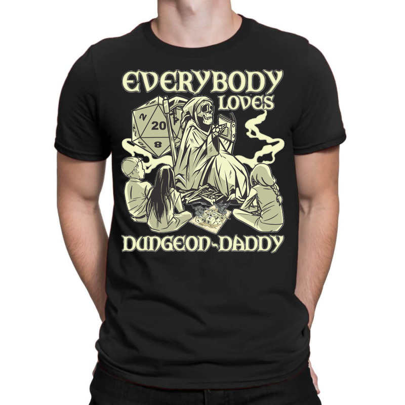 Rpg Gamer Dungeon Daddy D20 Dice Pen And Paper Board Game Classic T-shirt | Artistshot