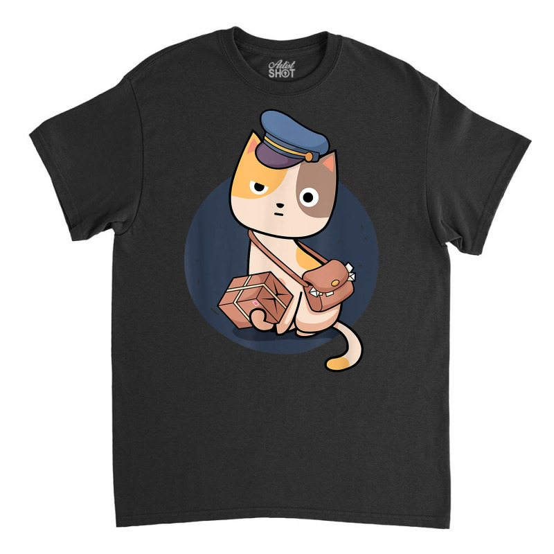 Mailman Package Deliverer I Cute Cat Kitten Feline Postman T Shirt Classic T-shirt by cm-arts | Artistshot