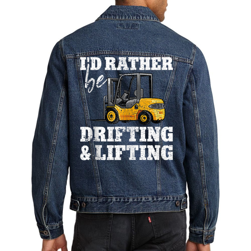 Drifting & Lifting Warehouse Certified Forklift Driver Tank Top Men Denim Jacket | Artistshot