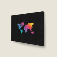 World Map Travel Countries Geography Color Painting Art Funny Men Landscape Canvas Print | Artistshot