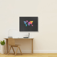 World Map Travel Countries Geography Color Painting Art Funny Men Landscape Canvas Print | Artistshot