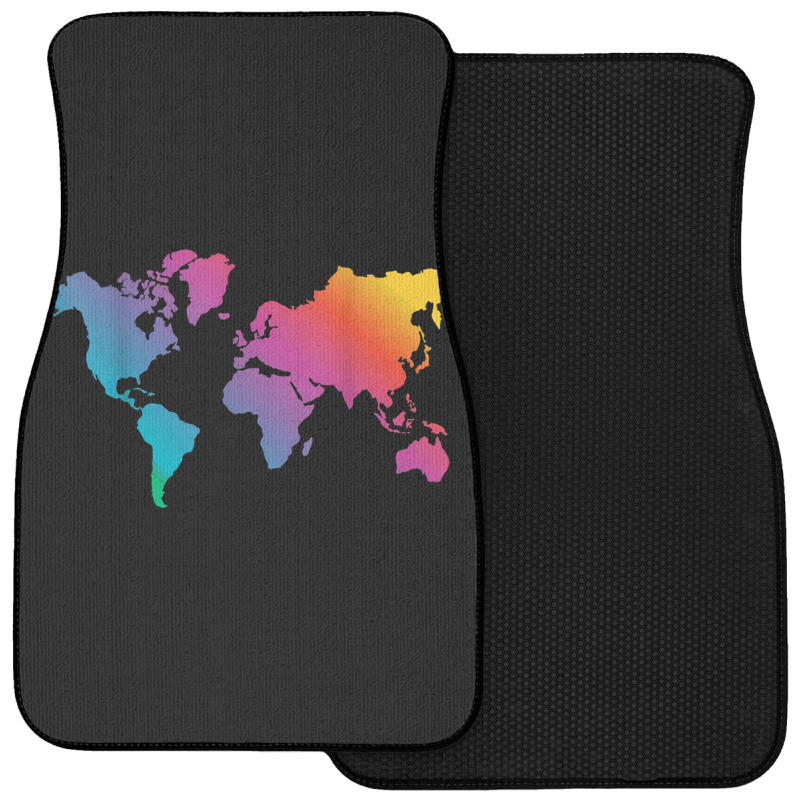 World Map Travel Countries Geography Color Painting Art Funny Men Front Car Mat | Artistshot