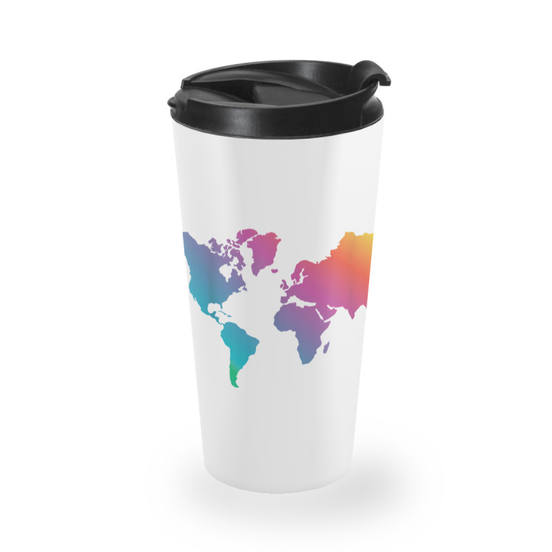 World Map Travel Countries Geography Color Painting Art Funny Men Travel Mug | Artistshot