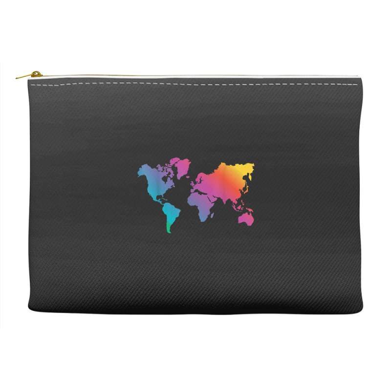 World Map Travel Countries Geography Color Painting Art Funny Men Accessory Pouches | Artistshot