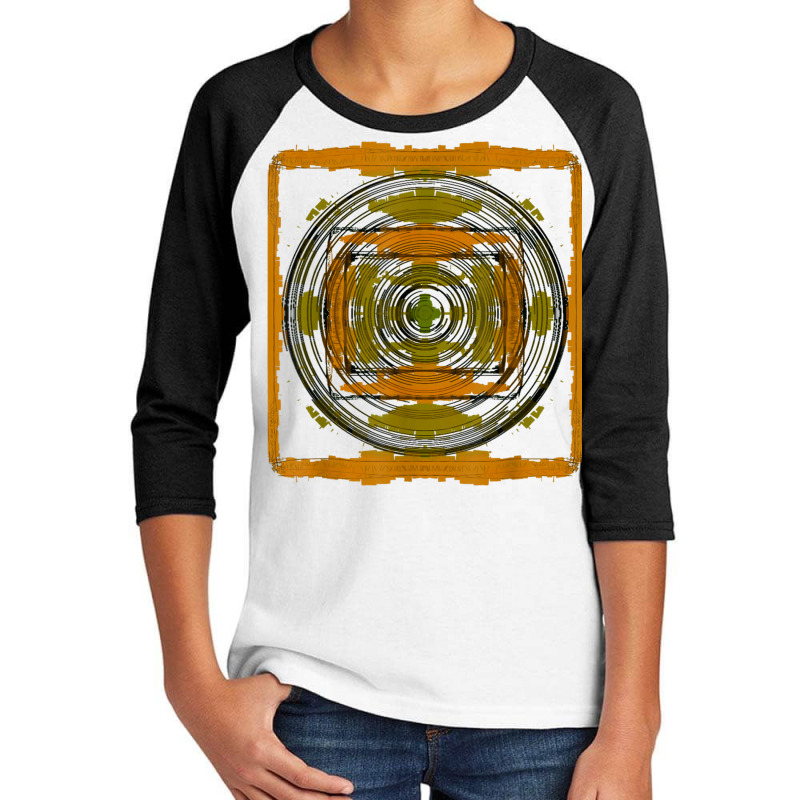 Brain Tees Abstract Design Circles And Squares T Shirt Youth 3/4 Sleeve by cm-arts | Artistshot