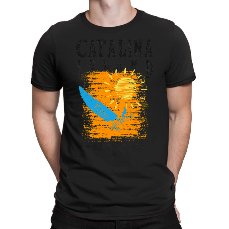 Catalina Island California Sailing Catamaran Sailboat Beam Reach Orang T-Shirt by EricFatima | Artistshot